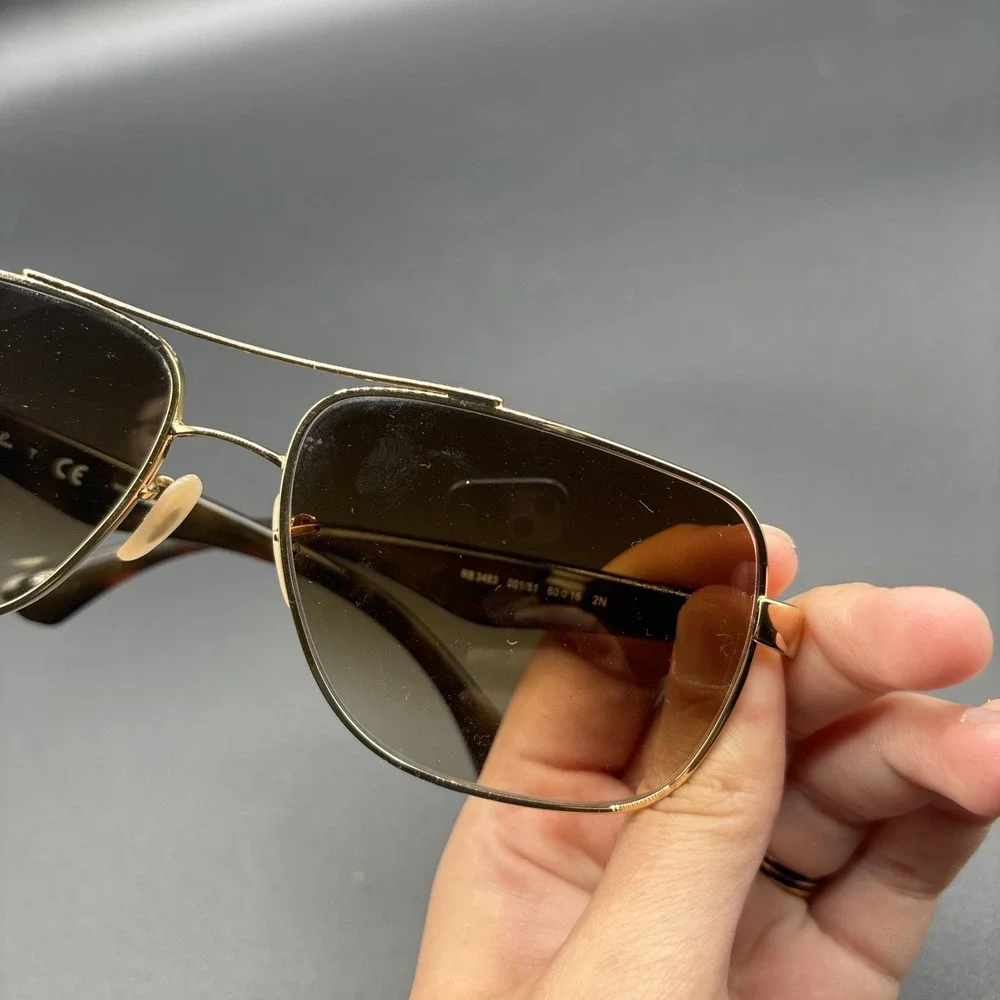 Ray Ban Arista Tortoise Gold Gradient Brown Lens Sunglass RB3483 001/51
